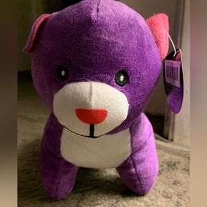 💜 Purple and white 7 inch “sitting cat” toy ‼️